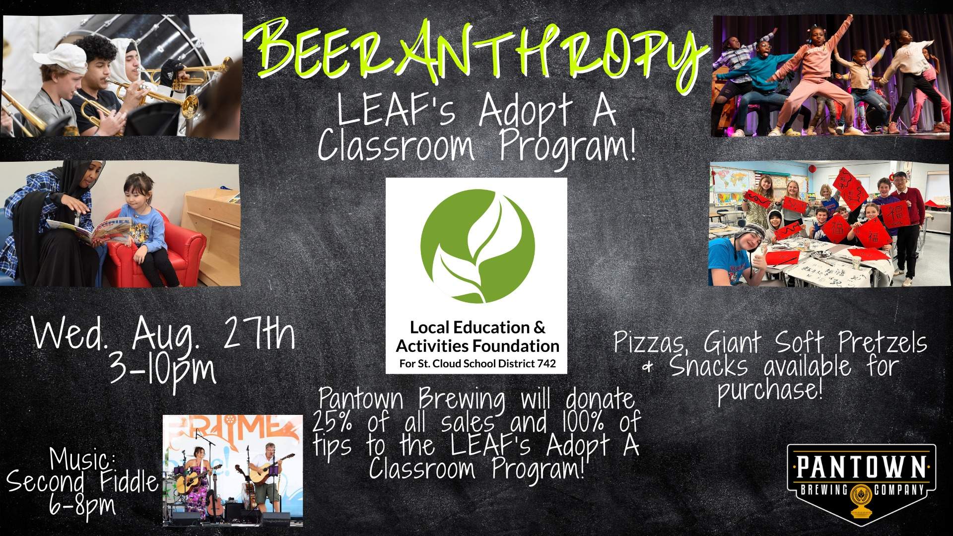 Beeranthropy happening 8/27/2025 at Pantown Brewing Company
