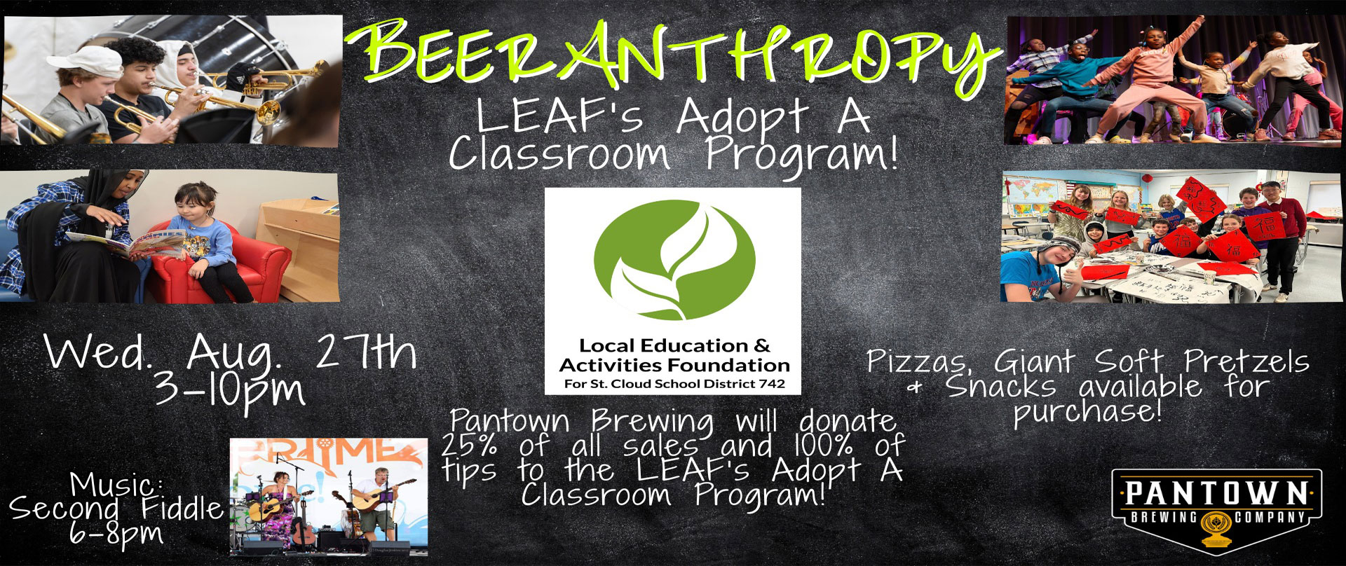 Beeranthropy happening 8/27/2025 at Pantown Brewing Company