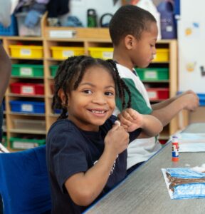 Academic achievement in District 742 - school children working on projects
