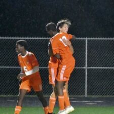 <p class="title">Title: Rainy Goal</p>
Photo by: Beth Fenstad Soccer