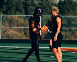 <p class="title">Title: Pre game warm ups</p>
Photo by: Miriam ritter Pre game warm ups