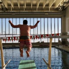 <p class='title'>Title: Life is great!</p>
Photo by: Rebecca J Marohl North Junior High - Big Guy Diving