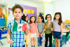Children in Spanish immersion classroom